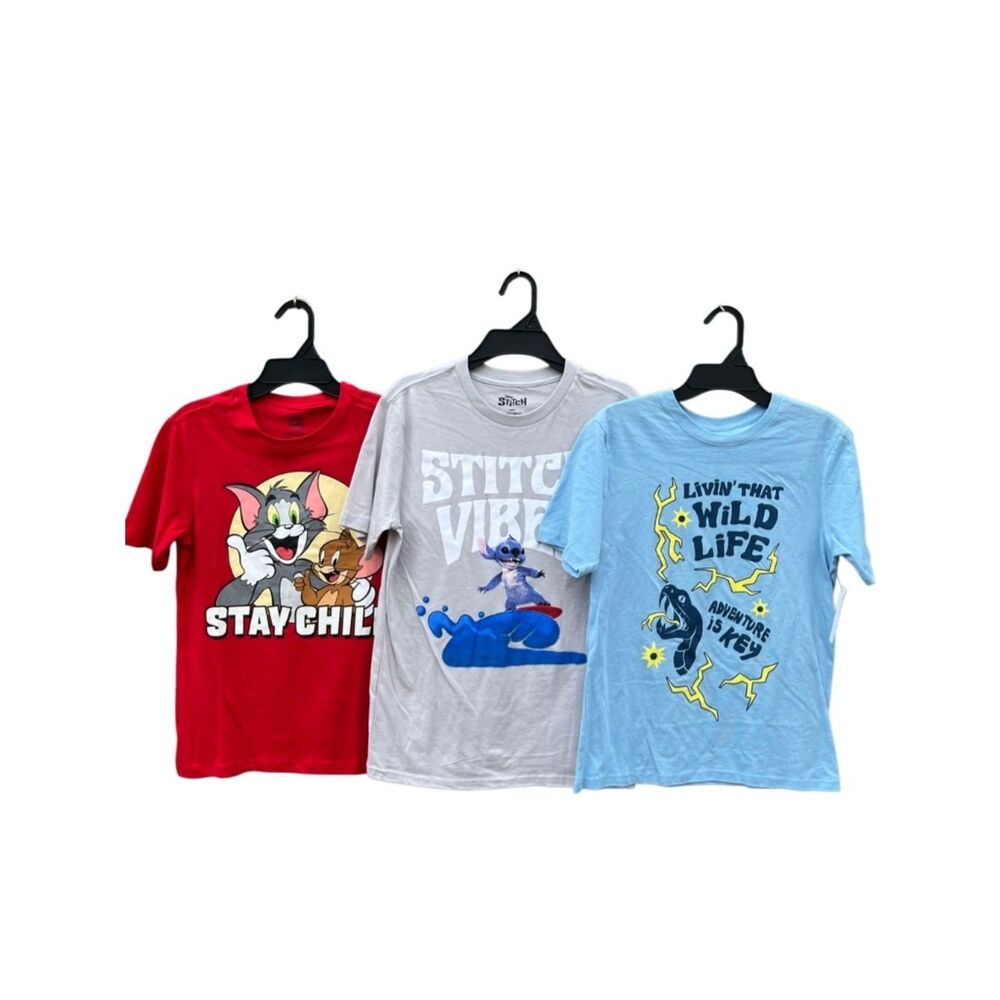 Graphic Short Sleeve Tee 3-Pack Size L